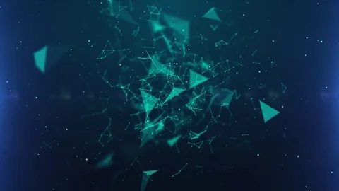 Abstract Plexus Blue Green Particle Background 스톡 동영상 83298190