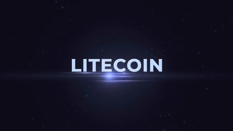 Abstract Plexus Cinematic Financial Background with Text Litecoin Stock Footage 95718915