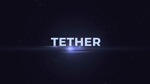Abstract Plexus Cinematic Financial Background with Text Tether Stock Footage 95719089