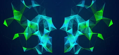 Abstract Plexus Color Network Animation Background Video stock 331849923