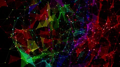 Abstract Plexus Colorful Bakckground Stock Footage 241522412
