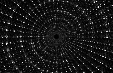 Abstract Plexus Concentric Background - vector illustration Illustrazione stock