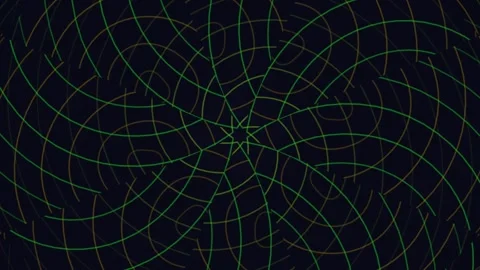 Abstract Plexus Data Network and Geometric Spirograph Background Vidéo 333695523