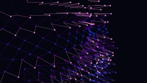Abstract Plexus Data Network Motion Graphic Stock Footage 332754444