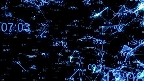 Abstract Plexus Data Technology Ilustración de archivo