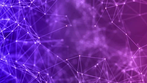Abstract plexus digital connection moving dots and lines loopable Stock Footage 185387460