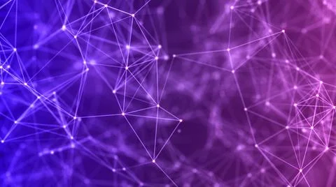 Abstract plexus digital connection moving dots and lines Stock Illustration