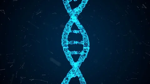 Abstract plexus DNA double helix rotating Stock Footage 128295892