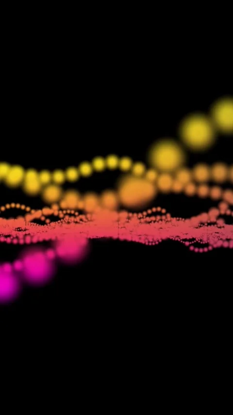 abstract Plexus dots on a dark black bac... | Stock Video | Pond5