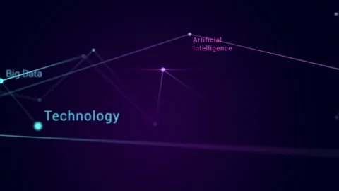 Abstract plexus Future VR Technology concept backdrop. Stock Footage 99231929