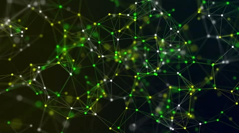 Abstract plexus geometric background with color lines and dots Stock-Footage 67550823