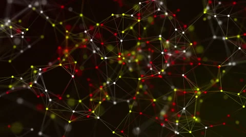 Abstract plexus geometric background with color lines and dots Stock-Footage 67572943