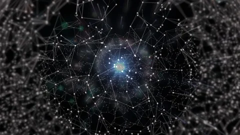 Abstract plexus geometric shapes black Stock Footage 117277489