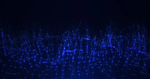 Abstract plexus of geometric shapes, connection concept Stock Footage 243884378