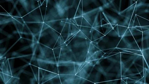 Abstract Plexus Geometrical Background with lines and dots Stock Illustration