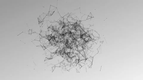 Abstract Plexus Geometrical Background Loop Video stock 150442797