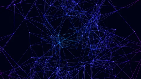 Abstract plexus with glowing dots and lines for futuristic network Stock Footage 288621700