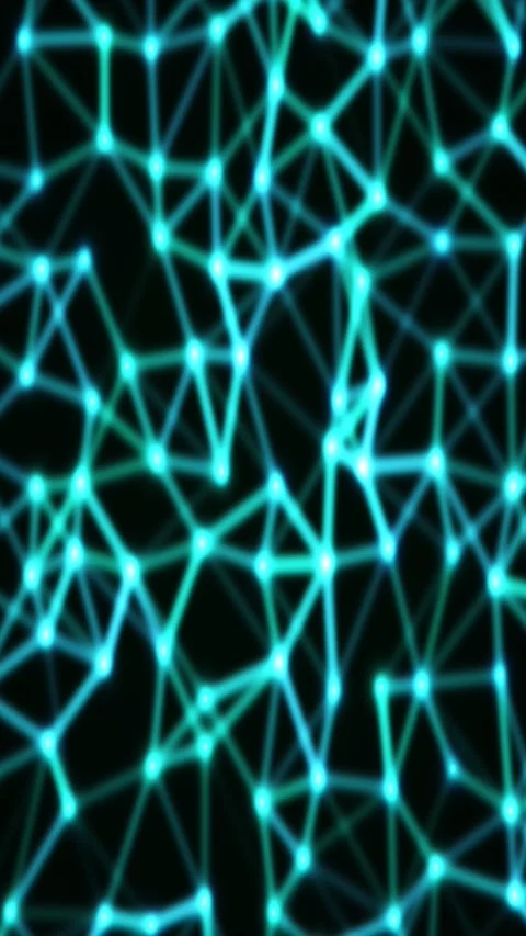 Abstract plexus gradient animated background with mint mid colors Stock Footage 331245607