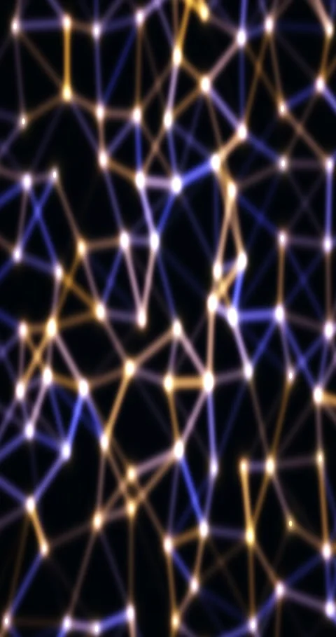Abstract plexus gradient animated background with azure mid colors Stock Footage 331265011