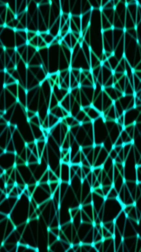 Abstract plexus gradient animated background with emerald deep colors Stock Footage 331272780
