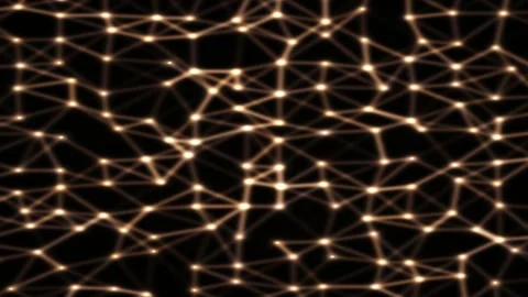 Abstract plexus gradient animated background with amber deep colors Stock Footage 331577103