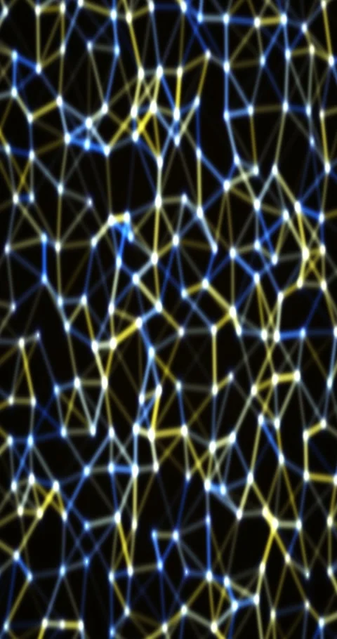 Abstract plexus gradient animated background with amber deep colors Stock Footage 331661314