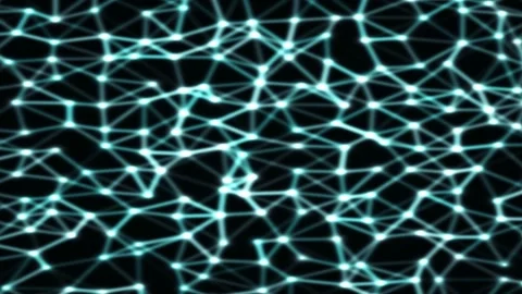 Abstract plexus gradient animated background with teal mid colors Video stock 331737272