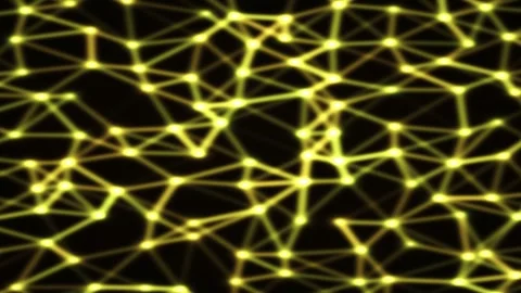 Abstract plexus gradient animated background with amber mid colors Stock Footage 331745006