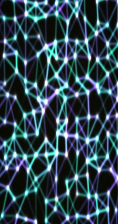 Abstract plexus gradient animated background with citrus soft colors Stock Footage 331751319