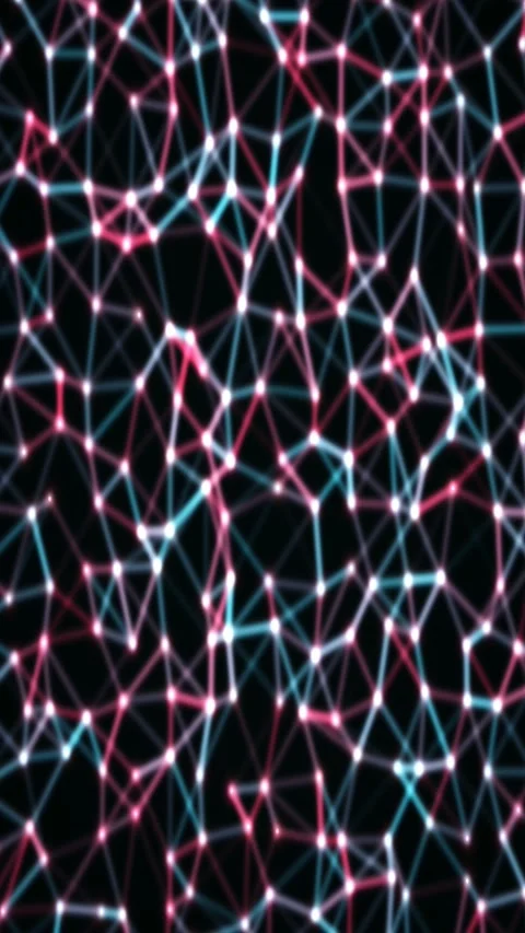 Abstract plexus gradient animated background with teal mid colors Stock Footage 331895819