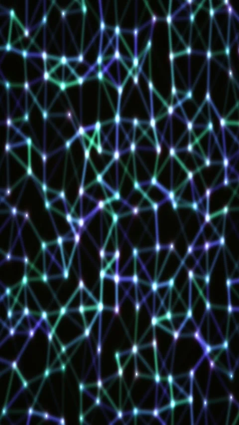 Abstract plexus gradient animated background with citrus deep colors Stock Footage 331895904