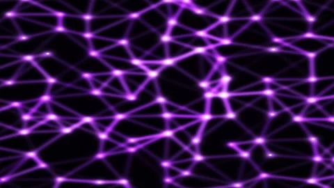 Abstract plexus gradient animated background with purple mid colors Stock Footage 332082506