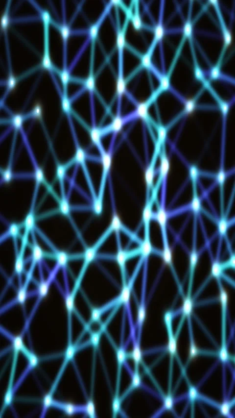 Abstract plexus gradient animated background with vermillion mid colors Stock-Footage 332092647