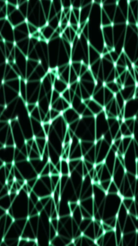 Abstract plexus gradient animated background with mint mid colors Stock Footage 332164210