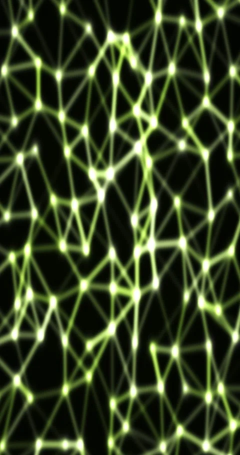 Abstract plexus gradient animated background with lime soft colors Stock Footage 332169633