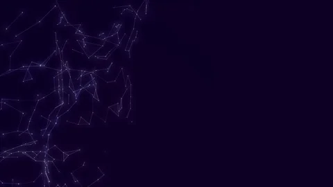 Abstract Plexus Ice Network Digital Data Loop Animation Stock Footage 347252480