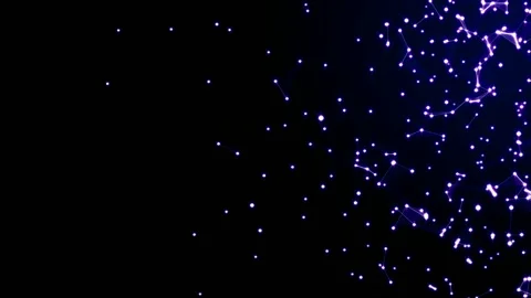 Abstract plexus of lines and dots on a dark background Stock Footage 142567053