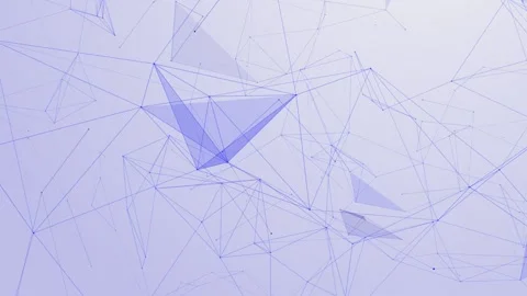 Abstract Plexus of Lines and Triangles on a Dark Blue Background. Stock Footage 153621737