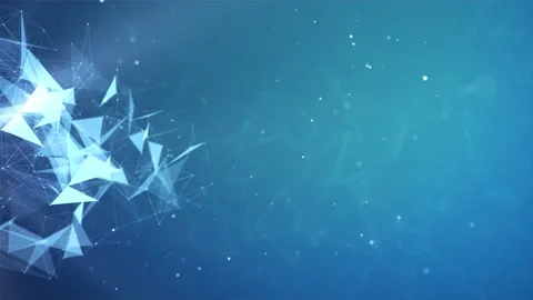 Abstract plexus loop background with connected lines and dots. Wave flow. 库存影片 140090630