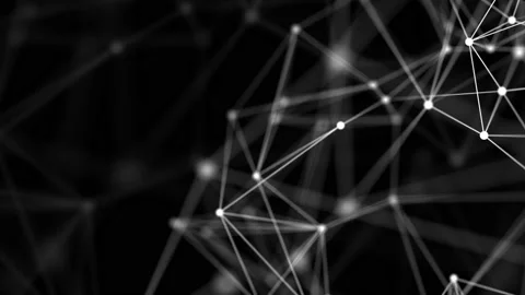 Abstract plexus loop background with connected lines and dots. Wave flow. Stock Footage 141628982