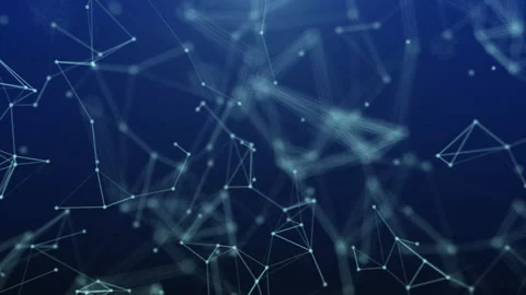 Abstract plexus Loop background. connection glowing lines and dots Stock Footage 164470364