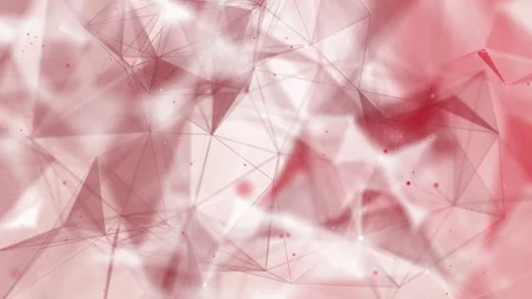 Abstract plexus motion graphic red plexus lines with dots in space. Video stock 278474434