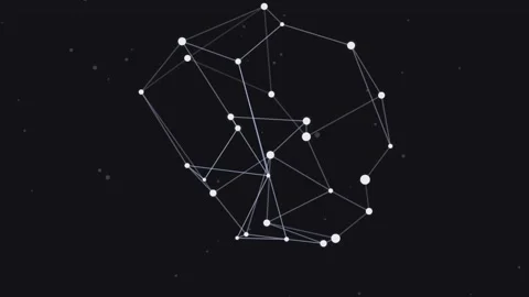 Abstract plexus network animation of geometric points and lines in motion o.. Stock Footage 340905446
