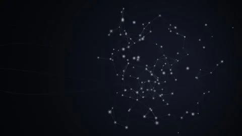 Abstract plexus network animation with glowing dots and connecting lines ov.. 库存影片 343878944