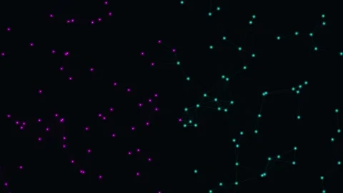 Abstract Plexus Network Animation with Glowing Nodes Stock Footage 344740483