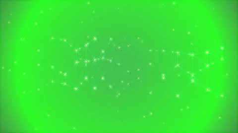 Abstract plexus network animation with glowing nodes on a green screen key .. Stock Footage 345127691