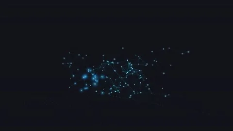 Abstract plexus network background with floating connected nodes and digita.. Stock Footage 340905408