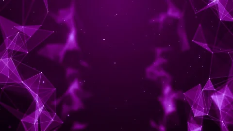 Abstract plexus network background with purple glowing energy waves Stock Footage 327625288