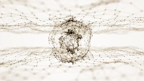 Abstract Plexus Network of Connected Digital Nodes Stock Footage 315269665