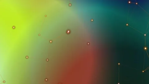 Abstract Plexus Network Connection on Colorful Gradient Background Stock Footage 334863355